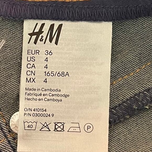 H&M Mama Super Skinny High Rib Maternity Jeans Size 4 - Picture 8 of 9